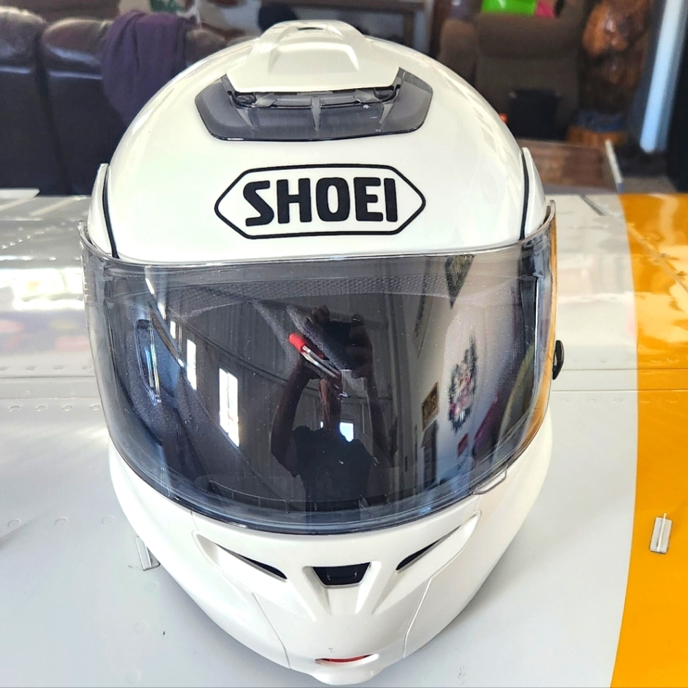 SHOEI motorcycle/snowmobile helmet.